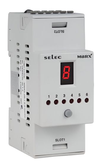 Selec MIBRX-DSP-2M-7-1-04-A, Modular type PLC - MIBRX, 7 seg (4 digit), 6 LED Display, DIN Rail Mount