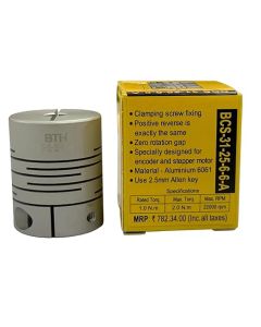 BCS-31-25-6-6-A||Spiral Aluminium Flexible Coupling, 6mmx6mm (Encoder, Stepper Motor) 