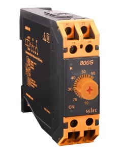Selec 800S-1-ON-60S-415, On Delay Analog Timer, Single Ranges, 415VAC, Size 22.5mm, DIN Rail Mount