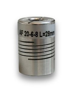AF-20-6-8-L-28||Aluminium Alloy coupling,6mmx8mm (Encoder, Stepper Motor) 