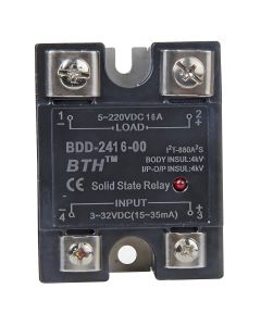 BDD-2416-00||DC Input DC Output, 16A Solid State Relay, Single Phase 