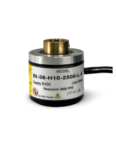 BI-38-H10-2500-L-5||Incremental Rotary Encoder, Hollow Type, Diameter 38mm, Hollow Diameter 10mm, PPR 2500, Line Driver, 5V DC