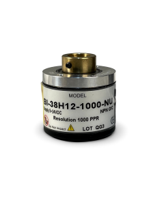 BI-38-H12-1000-NU||Incremental Rotary Encoder, Hollow Type, Diameter 38mm, Hollow Diameter 12mm, PPR 1000, NPN, 5~24V DC