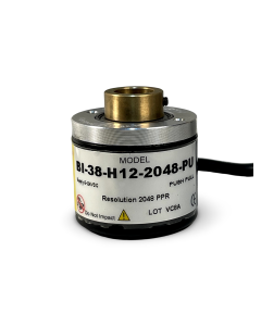 BI-38-H12-2048-PU||Incremental Rotary Encoder, Hollow Type, Diameter 38mm, Hollow Diameter 12mm, PPR 2048, Push Pull, 5~24V DC