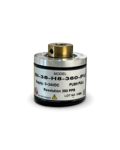 BI-38-H8-360-PU||Incremental Rotary Encoder, Hollow Type, Diameter 38mm, Hollow Diameter 8mm, PPR 360, Push Pull, 5~24V DC