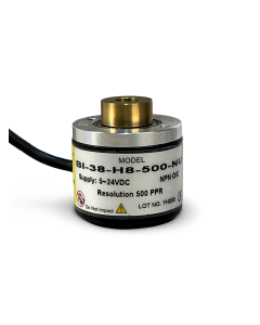 BI-38-H8-500-NU||Incremental Rotary Encoder, Hollow Type, Diameter 38mm, Hollow Diameter 8mm, PPR 500, NPN, 5~24V DC