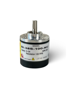 BI-38S-100-NU||Incremental Rotary Encoder, Diameter 38mm, Shaft Type, Shaft Diameter 6mm, PPR 100, NPN, 5~24V DC