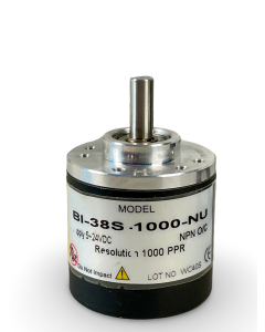 BI-38S-1000-NU||Incremental Rotary Encoder, Diameter 38mm, Shaft Type, Shaft Diameter 6mm, PPR 1000, NPN, 5~24V DC