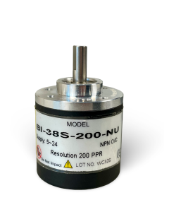 BI-38S-200-NU||Incremental Rotary Encoder, Diameter 38mm, Shaft Type, Shaft Diameter 6mm, PPR 200, NPN, 5~24V DC