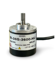 BI-38S-3600-NU||Incremental Rotary Encoder, Diameter 38mm, Shaft Type, Shaft Diameter 6mm, PPR 3600, NPN, 5~24V DC