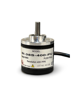 BI-38S-400-PU||Incremental Rotary Encoder, Diameter 38mm, Shaft Type, Shaft Diameter 6mm, PPR 400, Push Pull, 5~24V DC