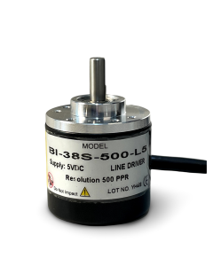 BI-38S-500-L5||Incremental Rotary Encoder, Diameter 38mm, Shaft Type, Shaft Diameter 6mm, PPR 500, Line Driver, 5V DC