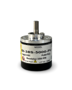 BI-38S-5000-PU||Incremental Rotary Encoder, Diameter 38mm, Shaft Type, Shaft Diameter 6mm, PPR 5000, Push Pull, 5~24V DC