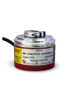 BI-58H10-1024-L-5||Incremental Rotary Encoder, Diameter 58mm, Hollow Type, Hollow Diameter 10mm, PPR 1024, Line Driver, 5V DC