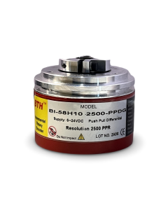 BI-58H10-2500-PPDG||Incremental Rotary Encoder, Diameter 58mm, Hollow Type, Hollow Diameter 10mm, PPR 2500, Push Pull Differential, 5~24V DC