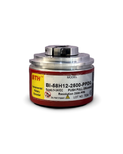 BI-58H12-2500-PPDG||Incremental Rotary Encoder, Diameter 58mm, Hollow Type, Hollow Diameter 12mm, PPR 2500, Push Pull Differential, 5~24V DC