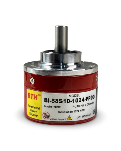 BI-58S10-1024-PPDG||Incremental Rotary Encoder, Diameter 58mm, Shaft Type, Shaft Diameter 10mm, PPR 1024, Push Pull Differential, 5~24V DC