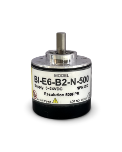 BI-E6-B2-N-500||Incremental Rotary Encoder, Diameter 38mm, Shaft Type, Shaft Diameter 6mm, PPR 500, NPN, 5~24V DC, AB Output