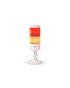 BSC-RY-2W2B||24V DC Tower Light, Two Stage, Steady + Buzzer, Red, Yellow Color  