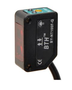 BY-PT100F-Q||Small Diffuse Photo Sensor, Sensing Range 100mm, PNP