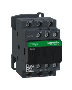 Schneider CAD32M7, TeSys D control relay - 3 NO + 2 NC - <= 690V, 220V AC standard coil