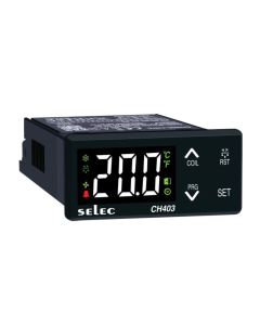 Selec CH403C-4-NTC, 3 Digit Single Display Dual Channel Cooling Controller, 2 NTC Input and 3 Relay Output, Size 36x72mm, Panel Mount