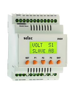 Selec DIGIX-1-0-0-24VDC, 2 x 8 Characters LCD + 5 keys Smart Relay PLC, 8 Digital Input, 5 Relay Output, Size 70x90mm, DIN Rail Mount, 24VDC