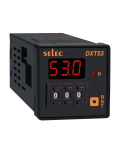 Selec DXT53, 3 Digit Single Display, Thumbwheel, ON Delay / Interval Digital Timer, Size 48x48mm, Panel Mount