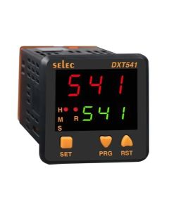 Selec DXT541, 3 Digit Dual LED Display, Multifunction Digital Timer, Size 48x48mm, Panel Mount, Low Depth