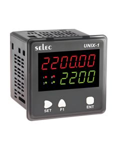 Selec UNIX-1-230V, 6+4 Digit Dual Display Smart Relay-Basic Type, Economical PLC With Temp./Current/Voltage Analog Input, Size 72x72mm, Panel Mount