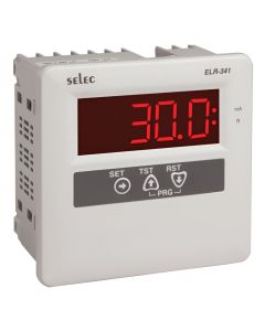 Selec ELR341-1, 3 Digits LED Display Earth Leakage Relay, 30mA-30A Settable, Single & Three Phase Systems, Size 96x96mm, Panel Mount