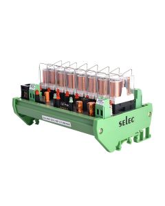 Selec ERLYMD-2-1-S8-1CO-24V-CE, 8-channel 1 Changeover Relay Module, Size 72x133mm