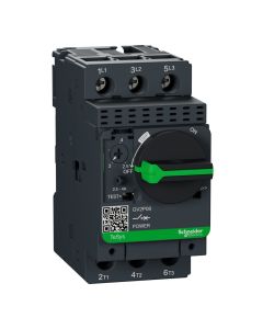 Schneider GV2P08, Motor Protection Circuit Breaker (MPCB), TeSys GV2, 3P, 2.5-4 A, thermal magnetic, screw clamp terminals