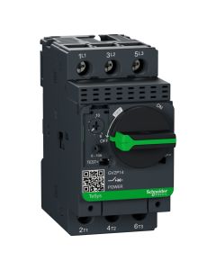 Schneider GV2P14, Motor Protection Circuit Breaker (MPCB), TeSys GV2, 3P, 6-10 A, thermal magnetic, screw clamp terminals