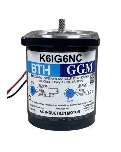 K6IG6NC||Single Phase 6 Watt Induction Motor, Pinion Shaft, Flange 60mm 