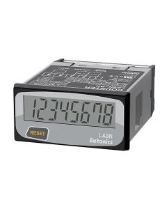 Autonics LA8N-BF,  Compact 8-digit 7-segment LCD Digital Counter, with built in battery, Panel Mount