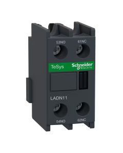 Schneider LADN11, Auxiliary contact block, TeSys D, 1NO + 1NC, front mounting, screw clamp terminals
