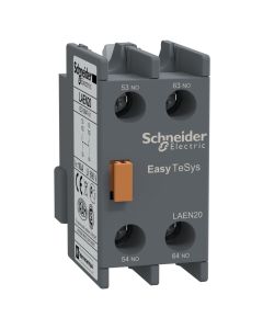 Schneider LAEN20, EasyPact TVS - auxiliary contact block - 2 NO - screw-clamps terminals