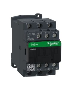 Schneider LC1D09BD, TeSys D contactor - 3P, 440V, 9 A, 24V DC coil