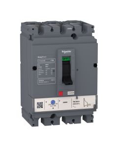Schneider LV516302, MCCB, EasyPact CVS160B, 25 kA at 415 VAC, 125 A rating thermal magnetic TM-D trip unit, 3 Pole