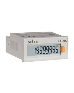 Selec LXC900A-V, 7 1/2 Digits Single Display Count Totaliser, Voltage Input, Size 24x48mm, Panel Mount