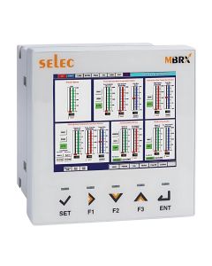 Selec MIBRX-DSP-IND-96-8-0-00-C, Modular type PLC - MIBRX, 3.5 inch Resistive Touch Independent Display, Size 96x96mm, Panel Mount