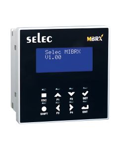 Selec MIBRX-DSP-IND-96-8-4-16-B, Modular type PLC - MIBRX, 4 lines LCD Independent text display, Size 96x96mm, Panel Mount