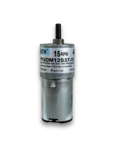 PGDM-12S37-15||12V DC Geared Motors, RPM 15, Gear Ratio 1:300, Length 81.7mm  