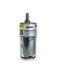 PGDM-12S37-50||12V DC Geared Motors, RPM 50, Gear Ratio 1:090, Length 77mm 