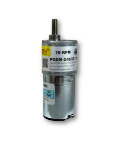 PGDM-24S37-18||24V DC Geared Motors, RPM 18, Gear Ratio 1:360, Length 81.7mm 