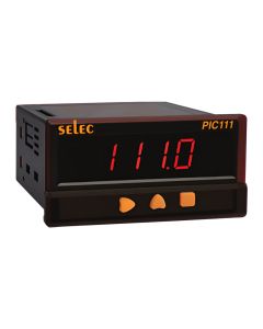 Selec PIC111A-VI, 4 Digit Single Display Process Indicator, VI Input, Retransmission and Alaram output, Size 48x96mm, Panel Mount