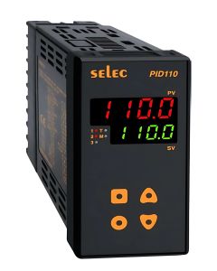 Selec PID110-2-0-04, 4+4 Digit Dual Display PID Temperature Controller, 4~20mA, 2 Relay Output With RS485 Communication, Size 96x48mm, Panel Mount