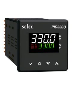 Selec PID330-U-C-1, 4+4 Digit Dual Display PID Temperature Controller, Universal Input and Output With RS485 Communication, Size 96x96mm, Panel Mount