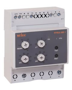 Selec PPRA-4M-3-415V, Three Phase Analog Pump protection relay, DIN Rail Mount, 415VAC